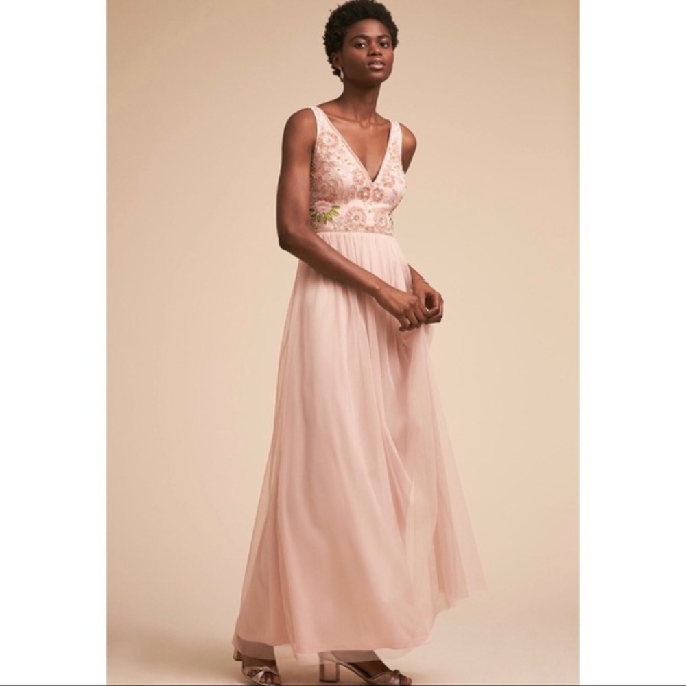 BHLDN Hibiscus floral wedding gown Dress new size 16 new with tag nwt - Picture 2 of 10